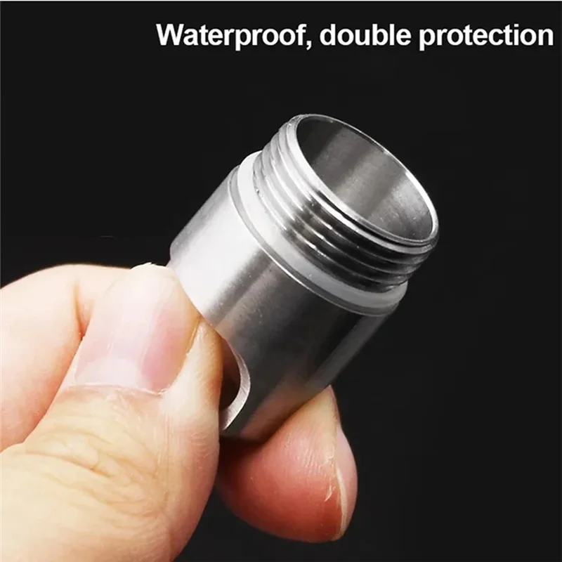 

-A90P Stainless Steel Waterproof Mini Seal Pot Container Bottle Holder Storage Container