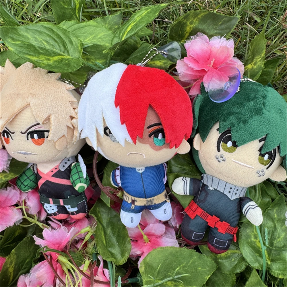 Anime Academia Midoriya Izuku Deku Bakugou Katsuki Todoroki Shoto Cosplay Plush Key Keychain Gift Pendant Accessories