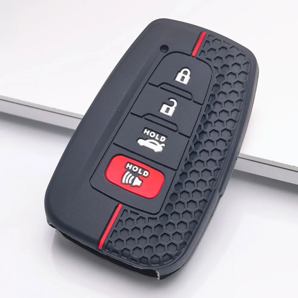 Silicone Remote Car Key Case Cover for Toyota CHR Camry Corolla RAV4 Highlander C-HR Prius Land Cruiser Prado Shell Accessories