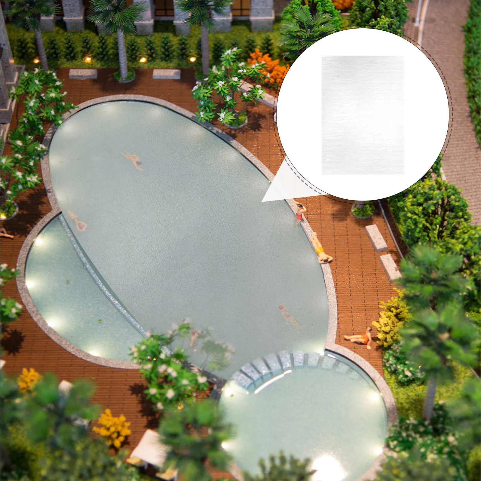 

Набор из 5 листов бумаги с имитацией водной ряби, реалистичная текстура, для миниатюрных ландшафтов, DIY проектов, сада, двора, пейзажей с озерами