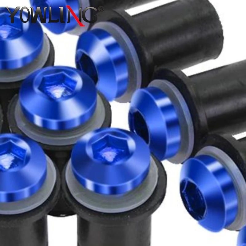 

10pcs Motorcycle Windshield Rubber Nuts Vibration Damper Panel Mount Accessory Bolt Screws Fastener For Yamaha Honda M5