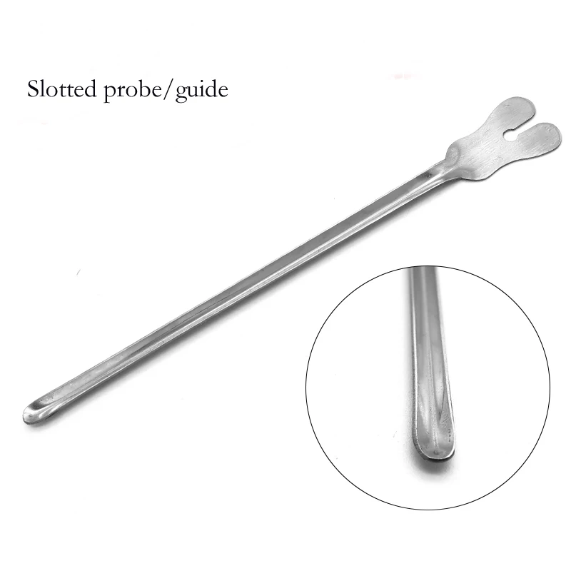 Grooved probe guide, stainless steel sheet guide, general purpose type for experiment of removing objects