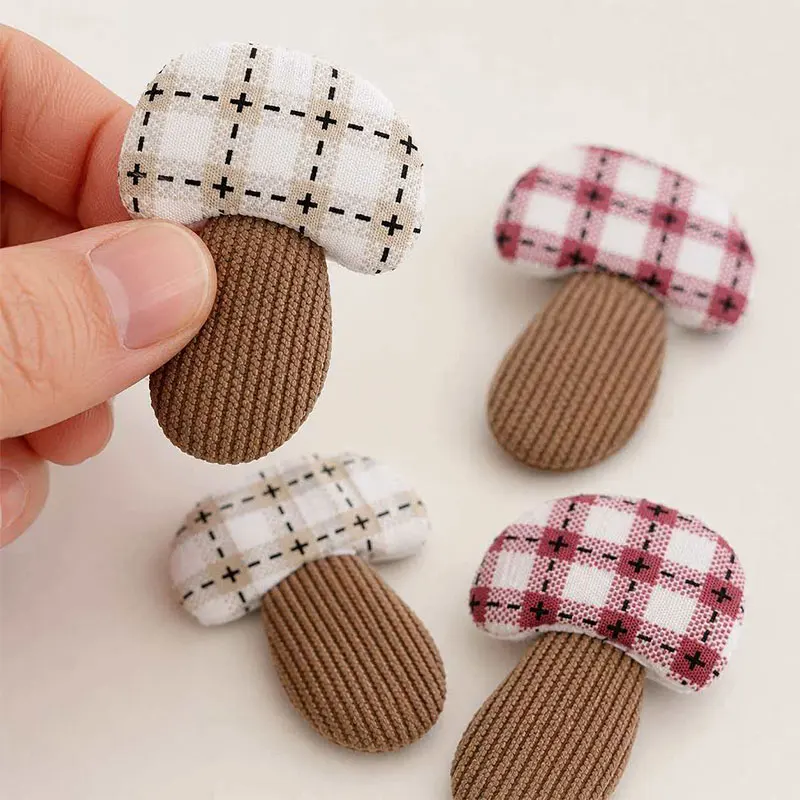 40 Stück 3*4,4cm Pilzform Haarspangen Zubehör Patches für DIY Kleidung Tasche Socken Dekoration – Detail 4