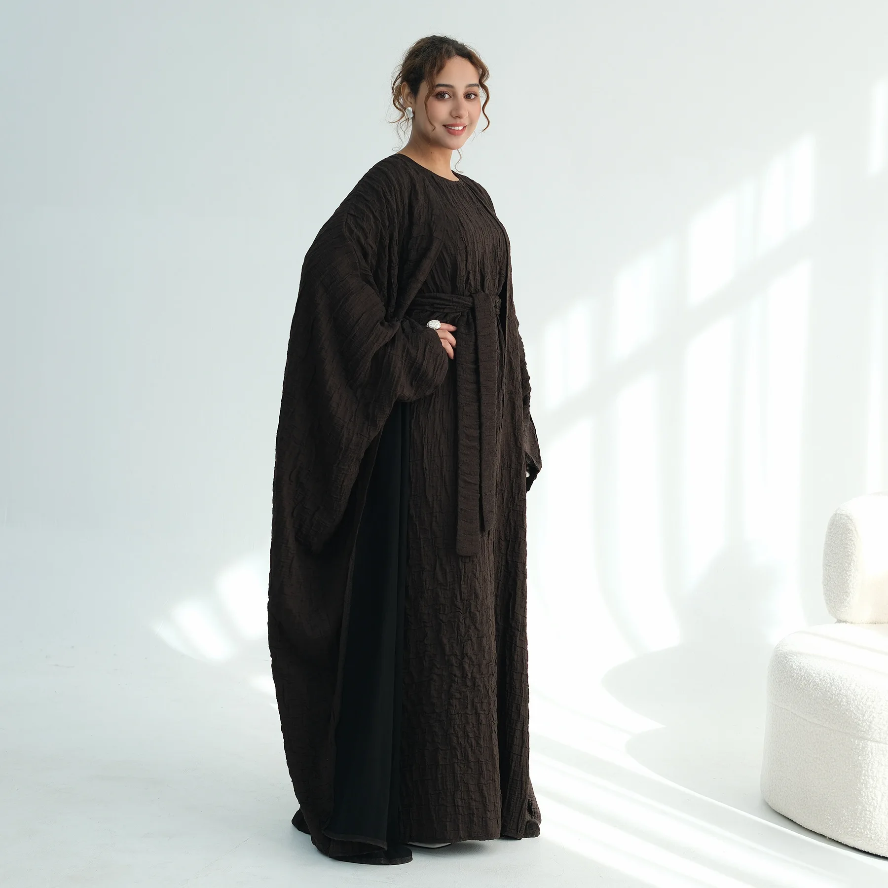 

Рамадан мусульманское женское платье кимоно кардиган открытая Абая Дубай кафтан Ид Джеллаба исламская одежда кафтан марокканский женский халат платье