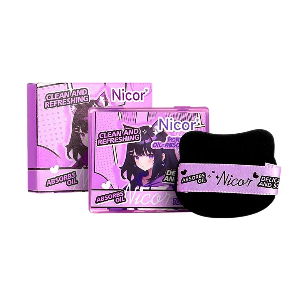 Nicor 100 แผ่น Face Oil Blotting กระดาษไม้ไผ่น้ํามันกระจกผง Skincare กระดาษพัฟแต่งหน้าแบบพกพา Charcoal Remo B1Q9