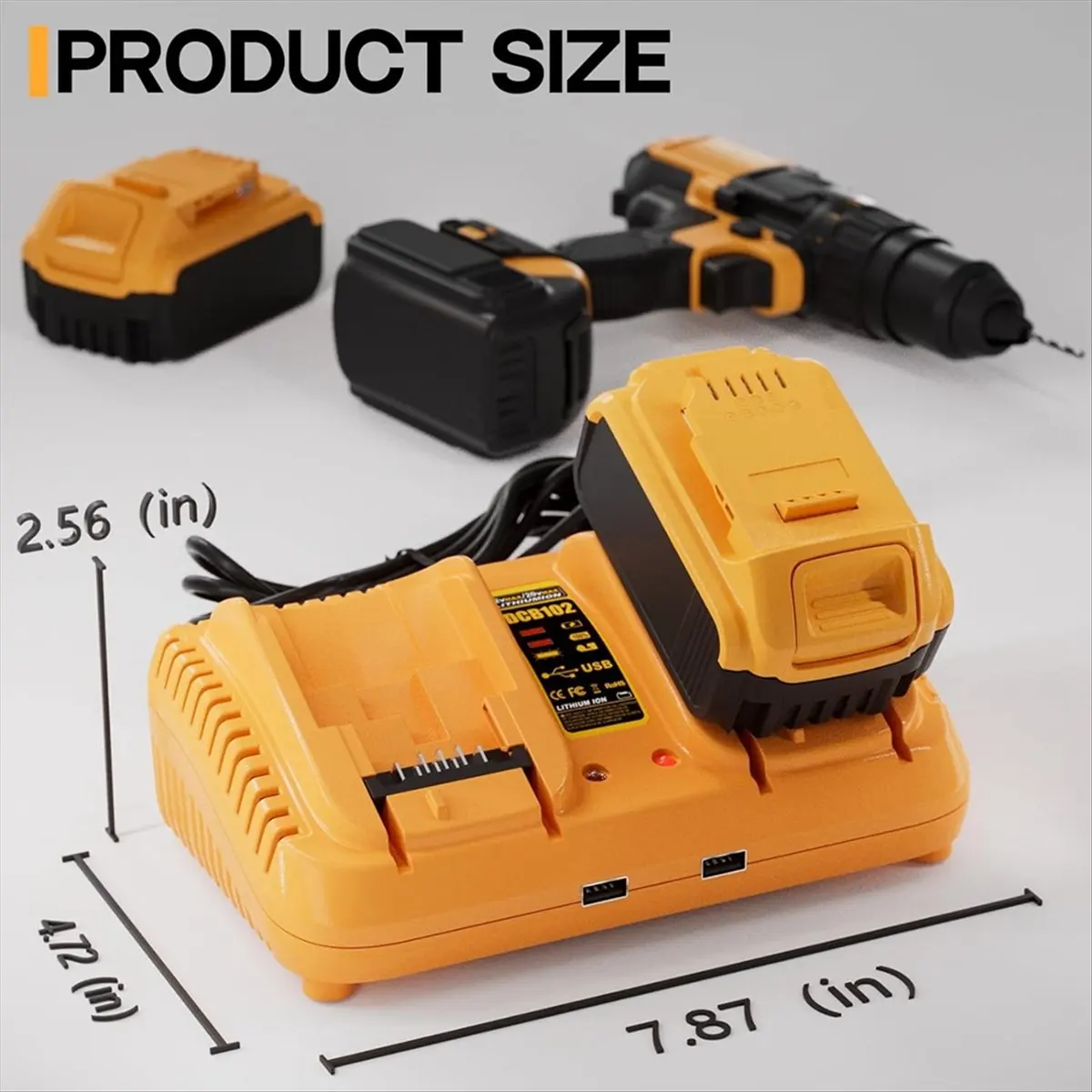 

Y17A Replacement Battery Charger for Dewalt 20V Max Battery Charger,Compatible with for Dewalt 12V/20V Li-Ion Battery US-Plug