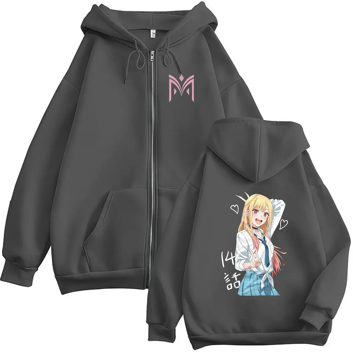 Japanischer Anime Marin Kitagawa My Dress-Up Darling Reißverschluss-Hoodie für Männer und Frauen, modische Langarm-Pullover-Mäntel, Sweatshirt – Detail 5