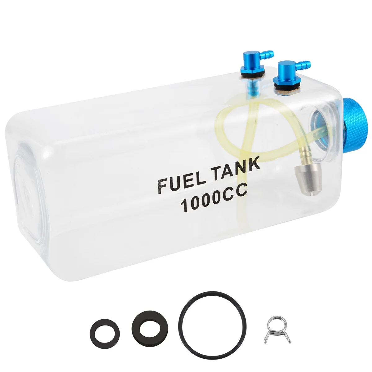 Fuel Tank Petrol Transparent Plastic Bottle 1000CC CNC for RC Gas and Nitro Airplane