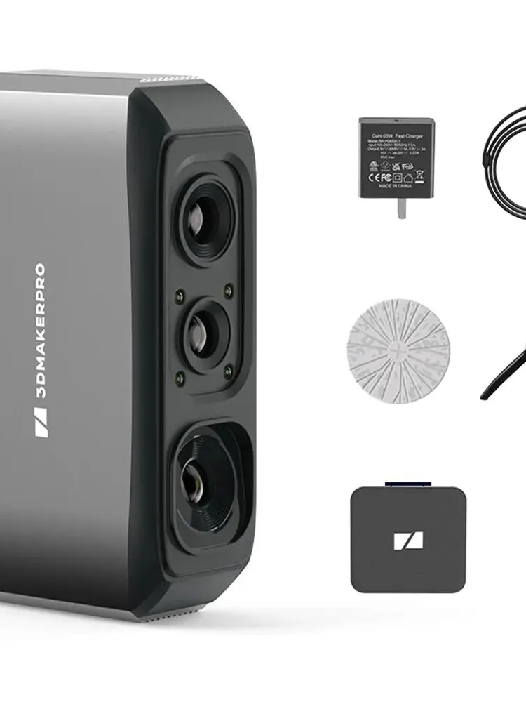 Premium versie 3DMakerpro Moose Lite 3D-scanner, NIR-lichtbron, 0,05 mm nauwkeurigheid, 0,10 mm resolutie, monochrome textuur - afbeelding 2