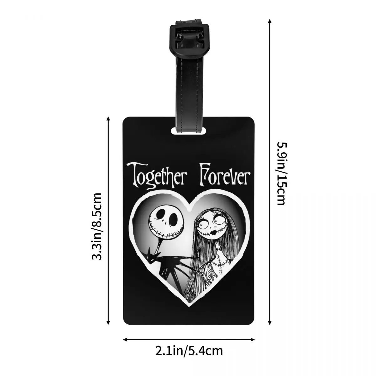 Custom Nachtmerrie Voor Kerst Bagagelabel Halloween Film Jack Skullington Privacy Cover Id Label Voor Reistas Koffer