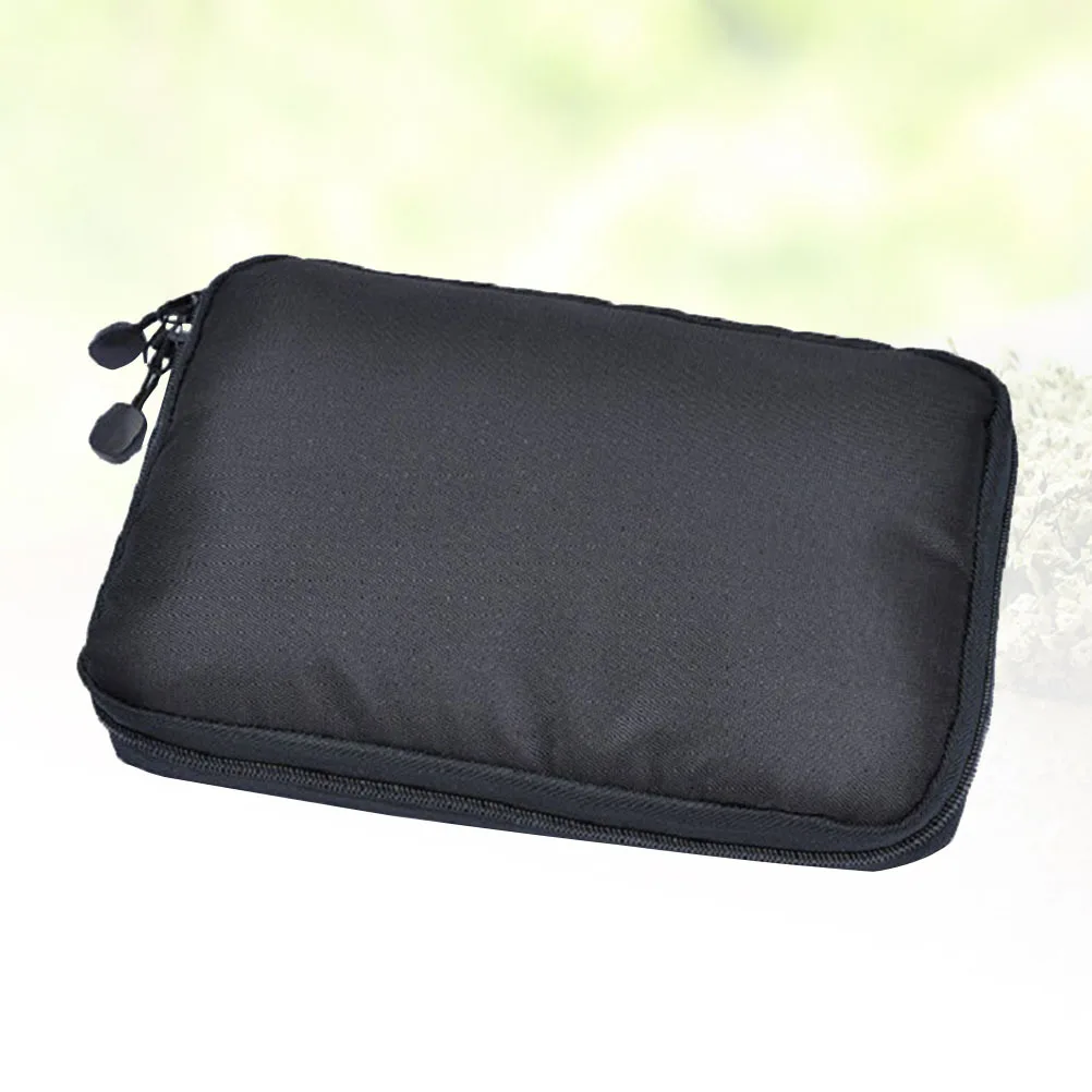 

Waterproof 2 Layer Black Electronic Organizer Digital Storage Bag Easy to Carry USB Cable Storage Bag Travel Gadget Case