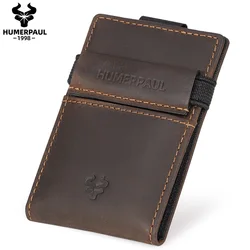 Anti-theft Rfid Credit Card Holder Wallet for Men Genuine Leather Slim Bank ID Cardholder Case Portable Minimalist Porte Carte