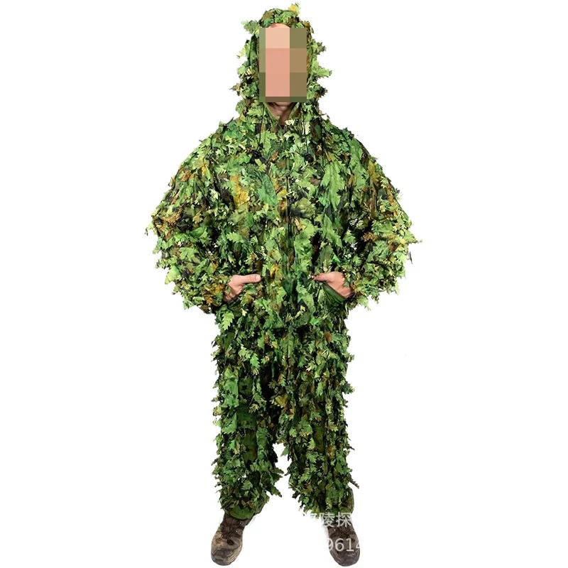 

Tactical Uniform Spring serrated leaves camouflage clothing woodland camouflage clothing hunting bird watching clothing Hunting
