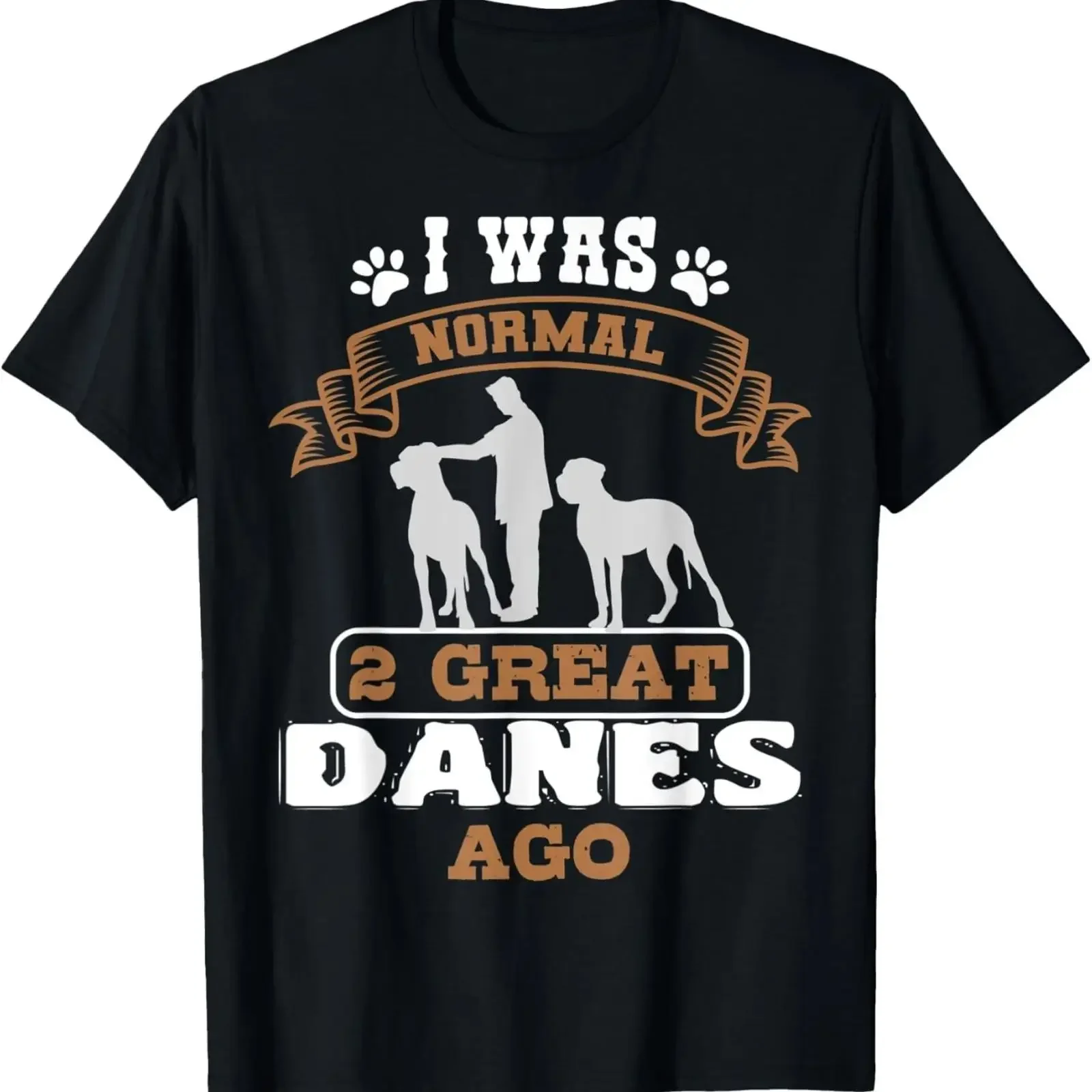 Great Dane Gentle Dog Lover German Mastiff I Was Normal T Shirt vintage Washed Casual Stretched Soft Slightly graphic