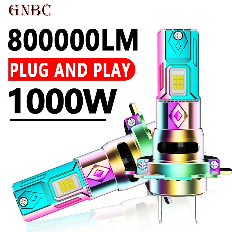 

2 шт. Turbo H7 LED CANBUS Lights H1 H9 H4 H11 9012 9005 9006 Мини-лампа 7035 CSP Беспроводная 6000K 12V Автомобильные фары с вентилятором