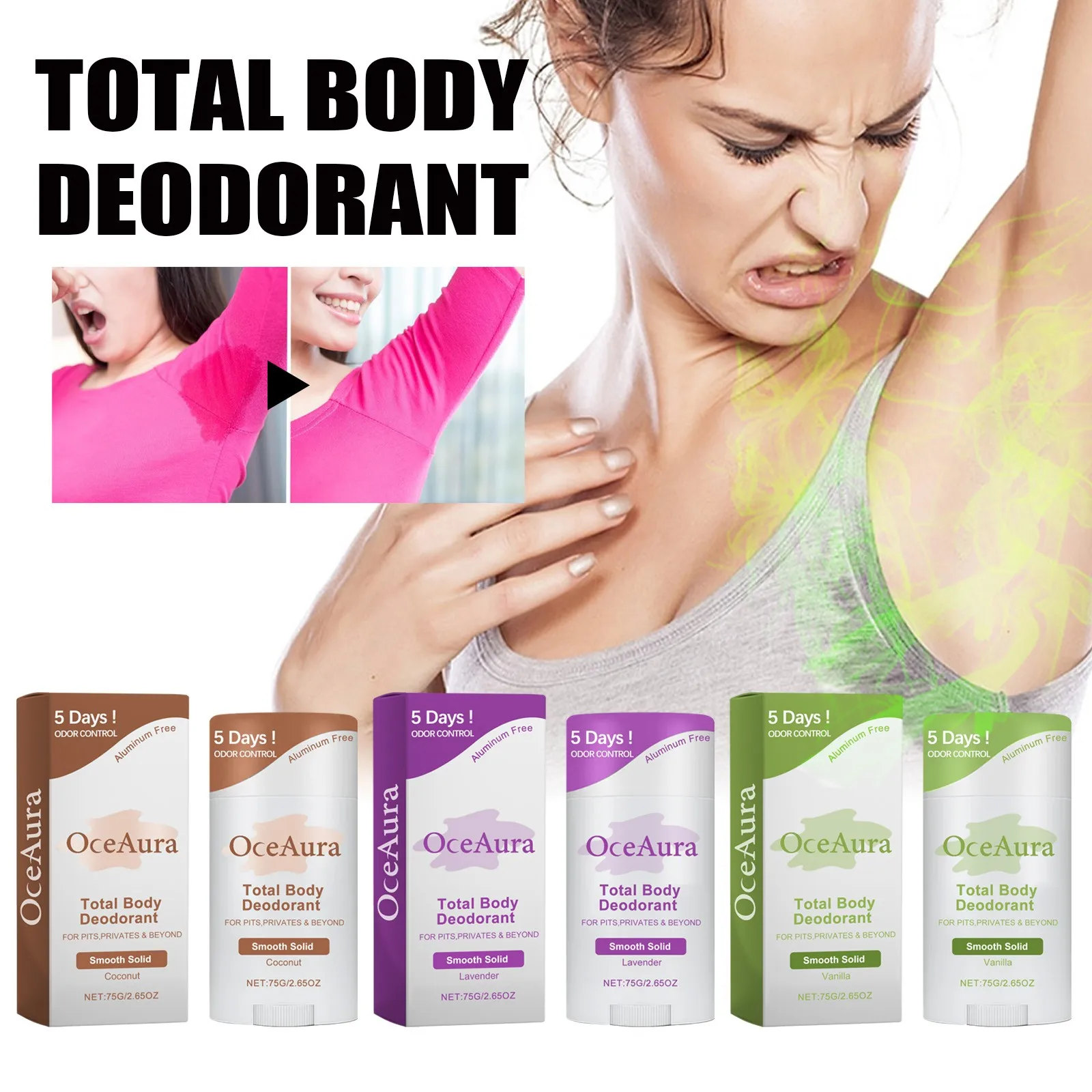 Anti Odor body Deodorant Natural Underarm Deodorant Stick Refreshing Application Antiperspirant Cream Portable Healthy Gifts