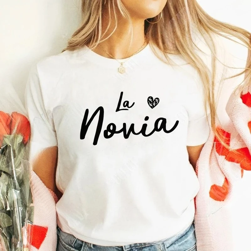 Spanish Girl Bachelorette Hen Party Tops Women Team Bride Squad Single Farewell Tees Bridal Wedding Clothing Aesthetic Clothes