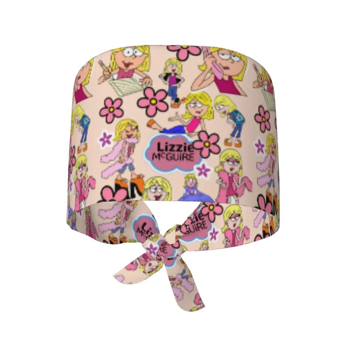 Work Scrubs Hat Lizzies Cartoon McGuires Nurse Hat Unisex Kawaii Medical Hat Soft Elastic Long Hair Working Caps