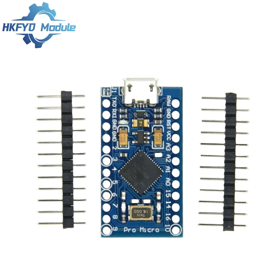 1-10 Uds Pro Micro ATmega32U4 5V 16MHz Chip Original reemplazar ATmega328 para Arduino Pro Mini con cabezal de 2 filas de pines para UNO R3