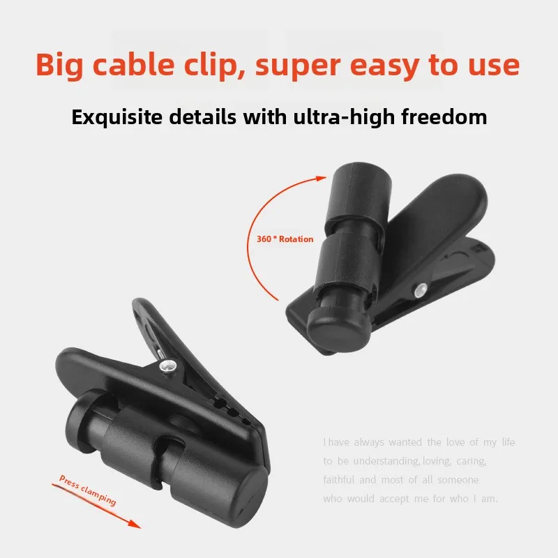 10-piece Set Suitable For Oriolus Headphones Large Rotating Cable Clips IE800S Earbuds Flat Cable Clips Upgrade Cable2-4mm Width
