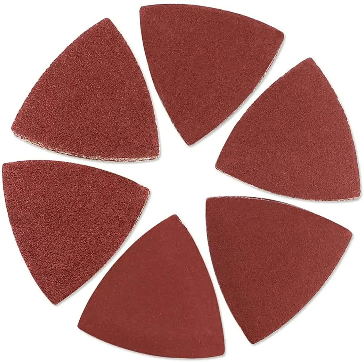 20 pçs lixa triangular gancho & laço triângulo lixa folhas caber 3-1/8 Polegada oscilante multi ferramenta de polimento almofada 40-2000 grit