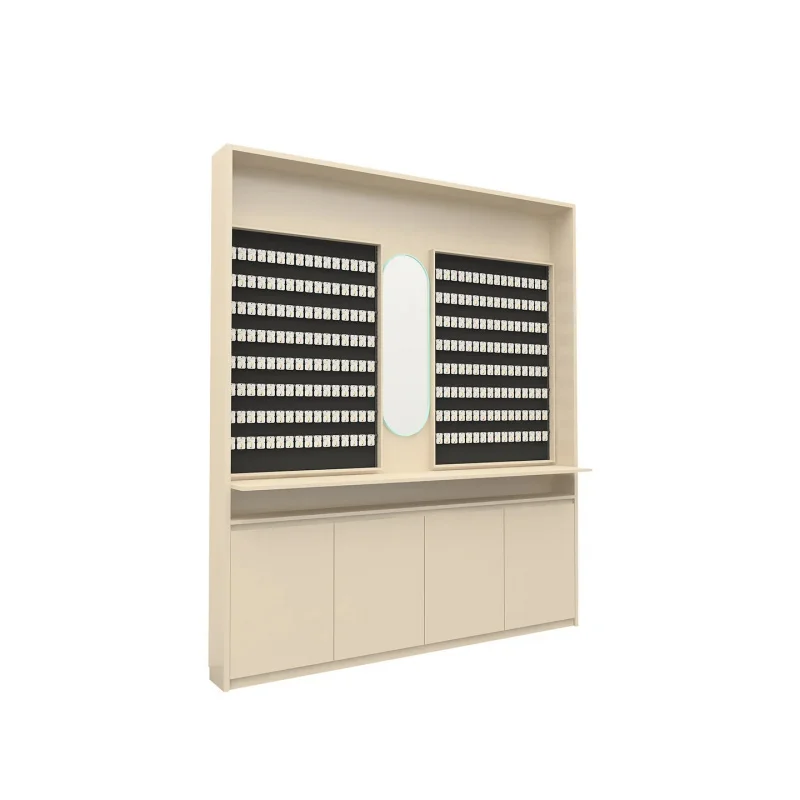 custom.Light Luxury Style Earrings and Display Stand Wooden Layer Board Cabinet Jewelry Display Racks