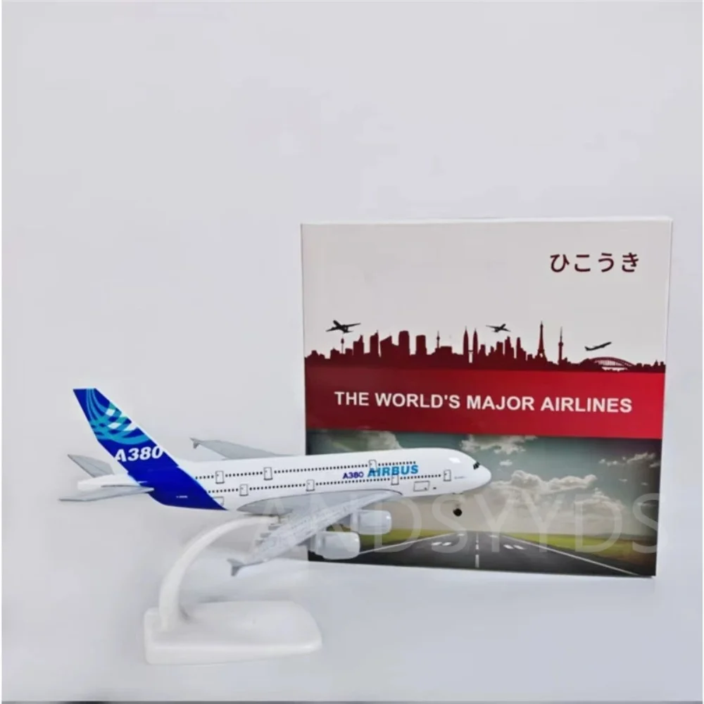 

1/400 Scale Plane A380 Prototype Airline Alloy Die-cast 20cm Toys Aircraft Model Children Aviation Enthusiast Gift With Stand