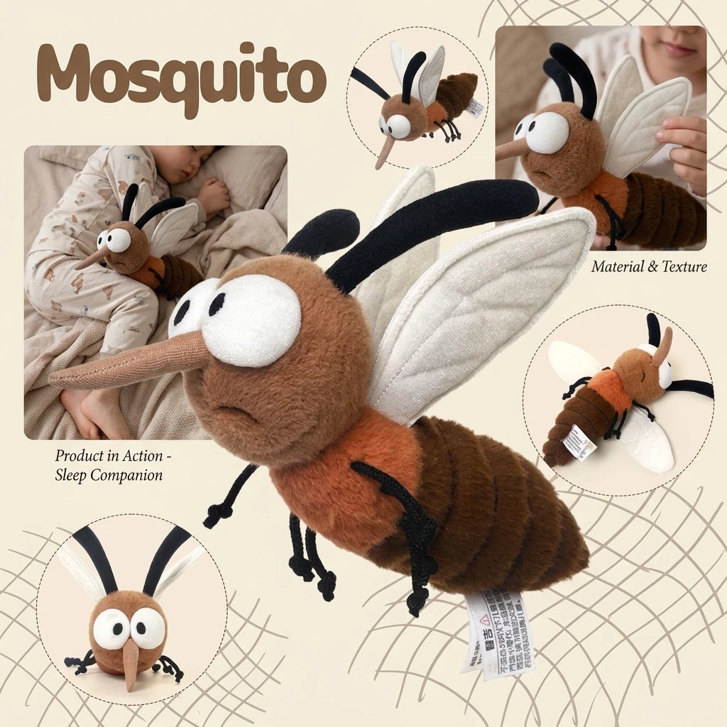 Funny Mosquito Trap Bag Doll Pendant Plush Toy for Girls Birthday Gift Catching Mosquitoes Random Design Cute And Entertaining