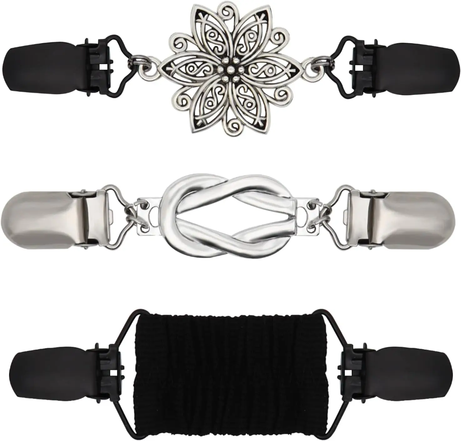 

3 Pcs Cinch Clips for Women Dress Shawl Cardigan Sweater Waist Cincher Pant Tightener