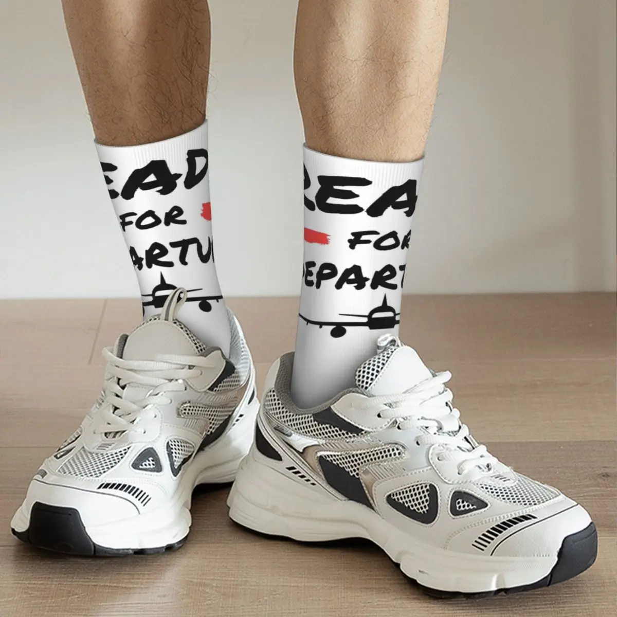 Носки с изображением самолета, готовые к выемке, Harajuku, высококачественные чулки, всесезонные длинные носки для унисекс, рождественские подарки