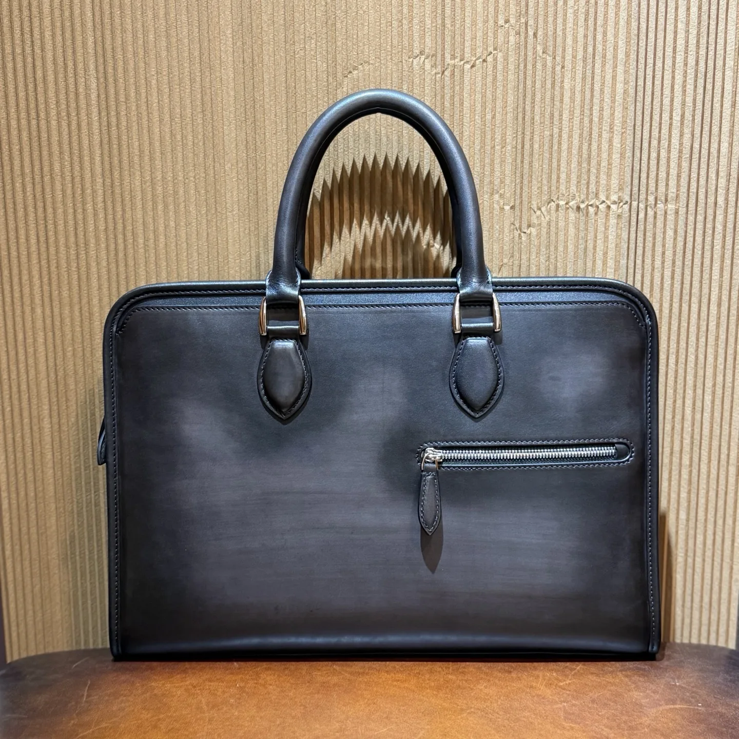 

DIMY 2026 New Brand Men's Business Leisure Handbag Retro Hand Brushing Craftsmanship Top Layer Calfskin Genuine Leather