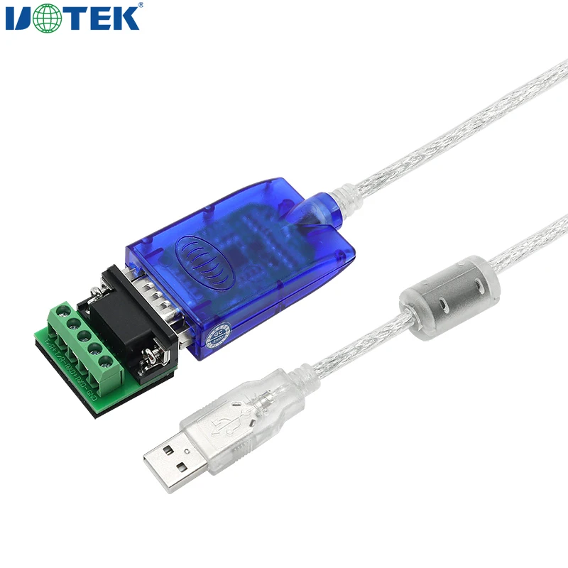 UOTEK USB to RS232 RS485 RS422 Converter 1.5M USB a Cable Serial DB9 Connect Full/Half Duplex USB Converter UT-8890