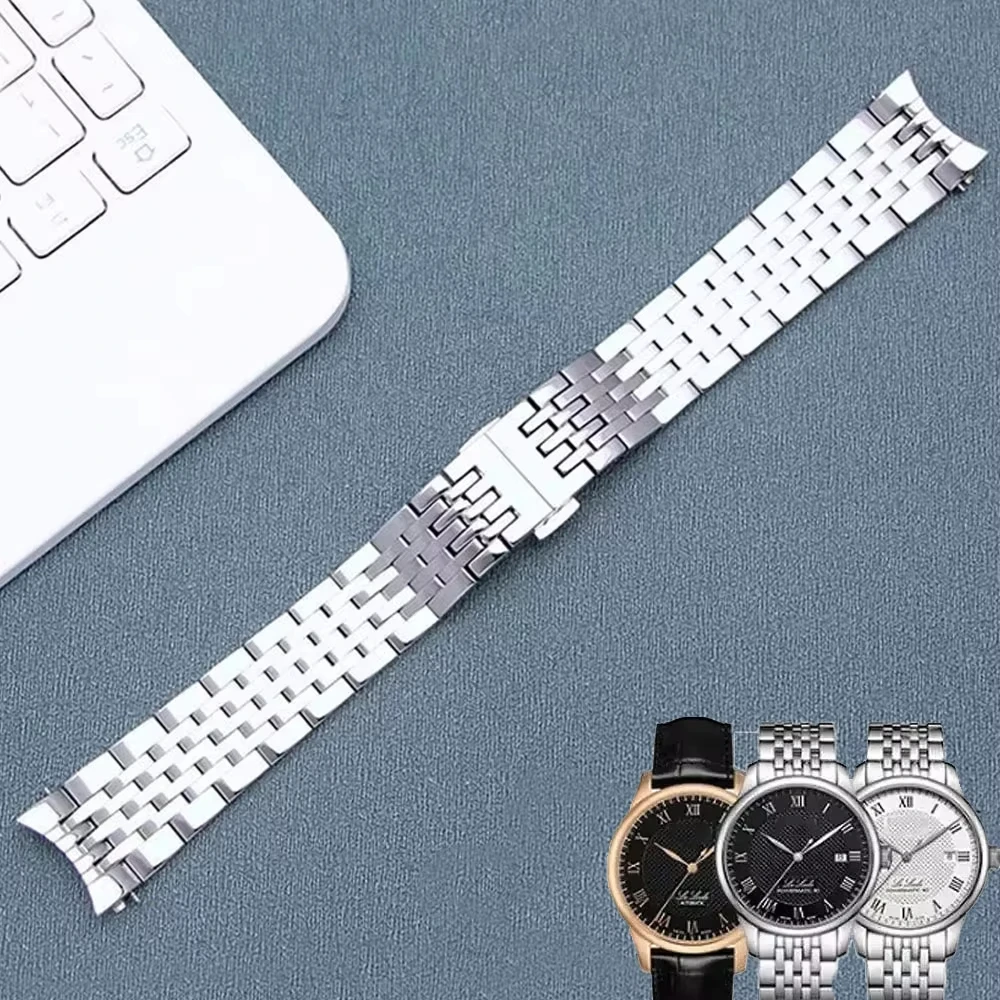 For Tissot Men Gentleman 1853 Le Locle Couturier T006 T41 WatchbandsSolid Stainless Steel Waterproof Anti-Rust 19MM Watch Strap