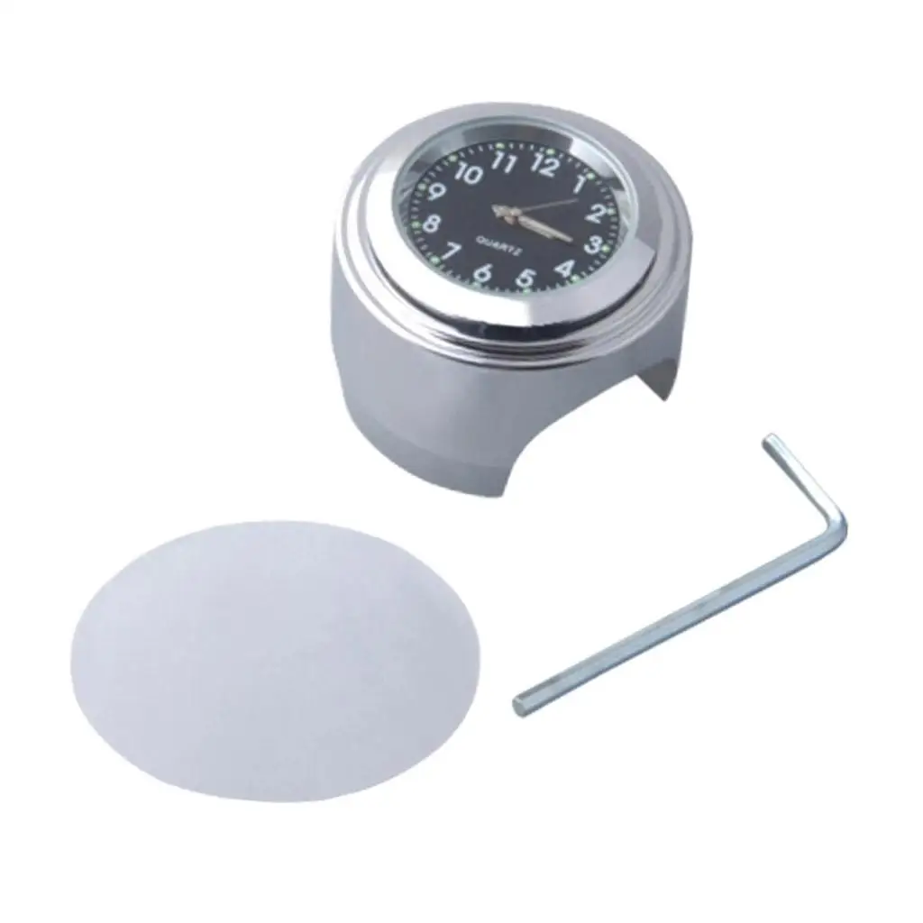 

1 шт., 7/8 дюйма, водонепроницаемые часы на руль мотоцикла, светящиеся алюминиевые часы