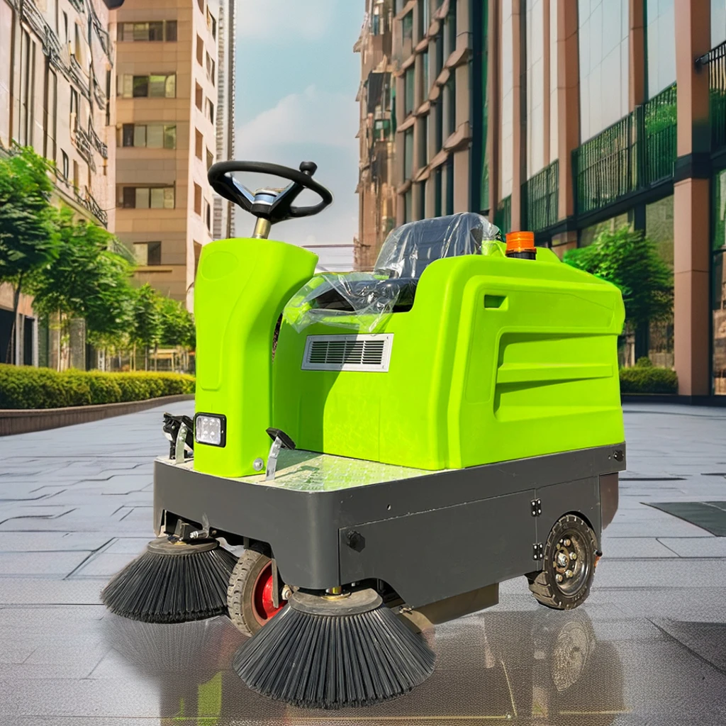 ol-2000 Full-Closed Electric Street Sweeper Ride-On Road Cleaning Machine With Brush Floor Sweeper