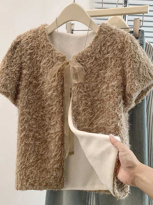 Korean Japanese Anti-Aging Sweet Gentle Layered High-End Tocka Fur Vest Trim Label Removed Women's Jacket Outerwear