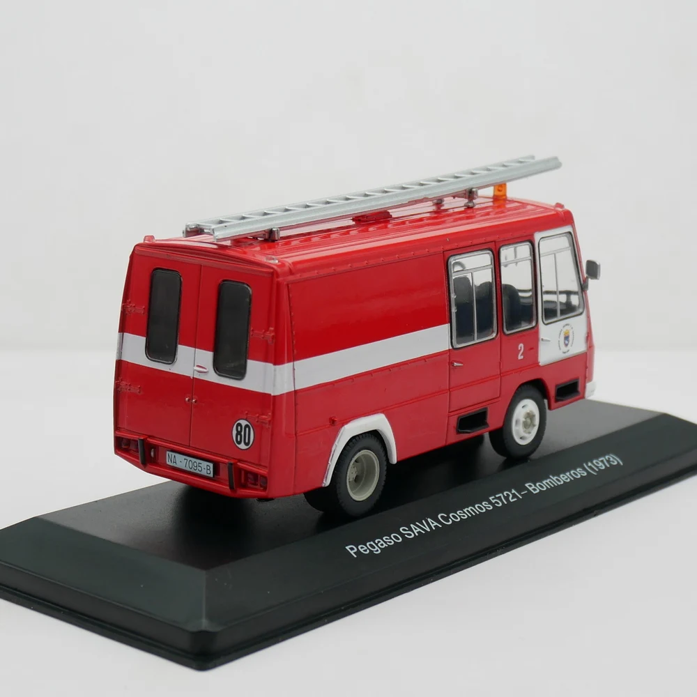 Diecast Ixo 1:43 escala Pegaso SAVA Cosmos 1973 Pegaso motor de bomberos coche en miniatura de aleación juguete coleccionable regalo recuerdo adorno de exhibición