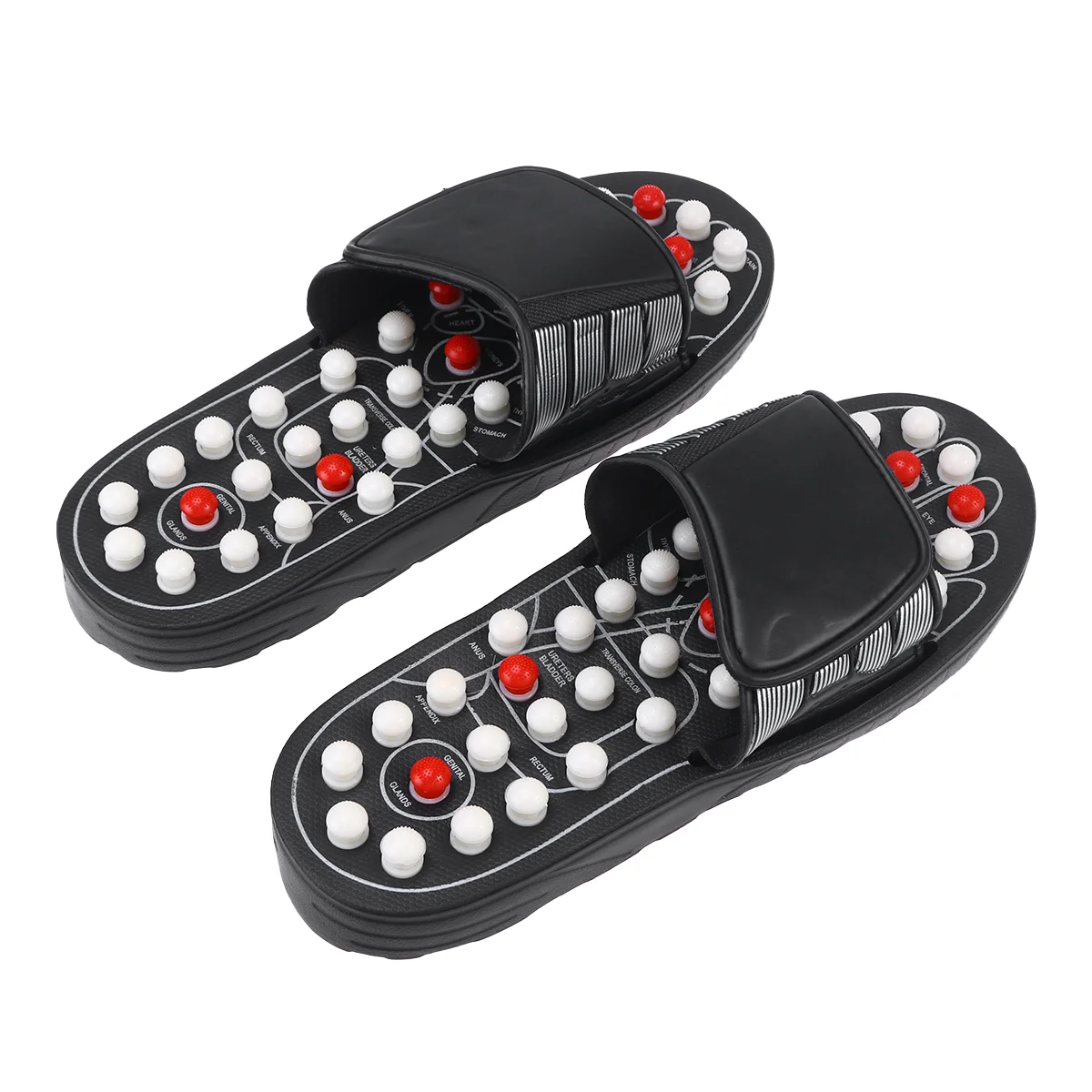 

Health Massage Shoes Acupressure Sandals Foot Tai Chi Bagua Slippers Indoor Black Men Women