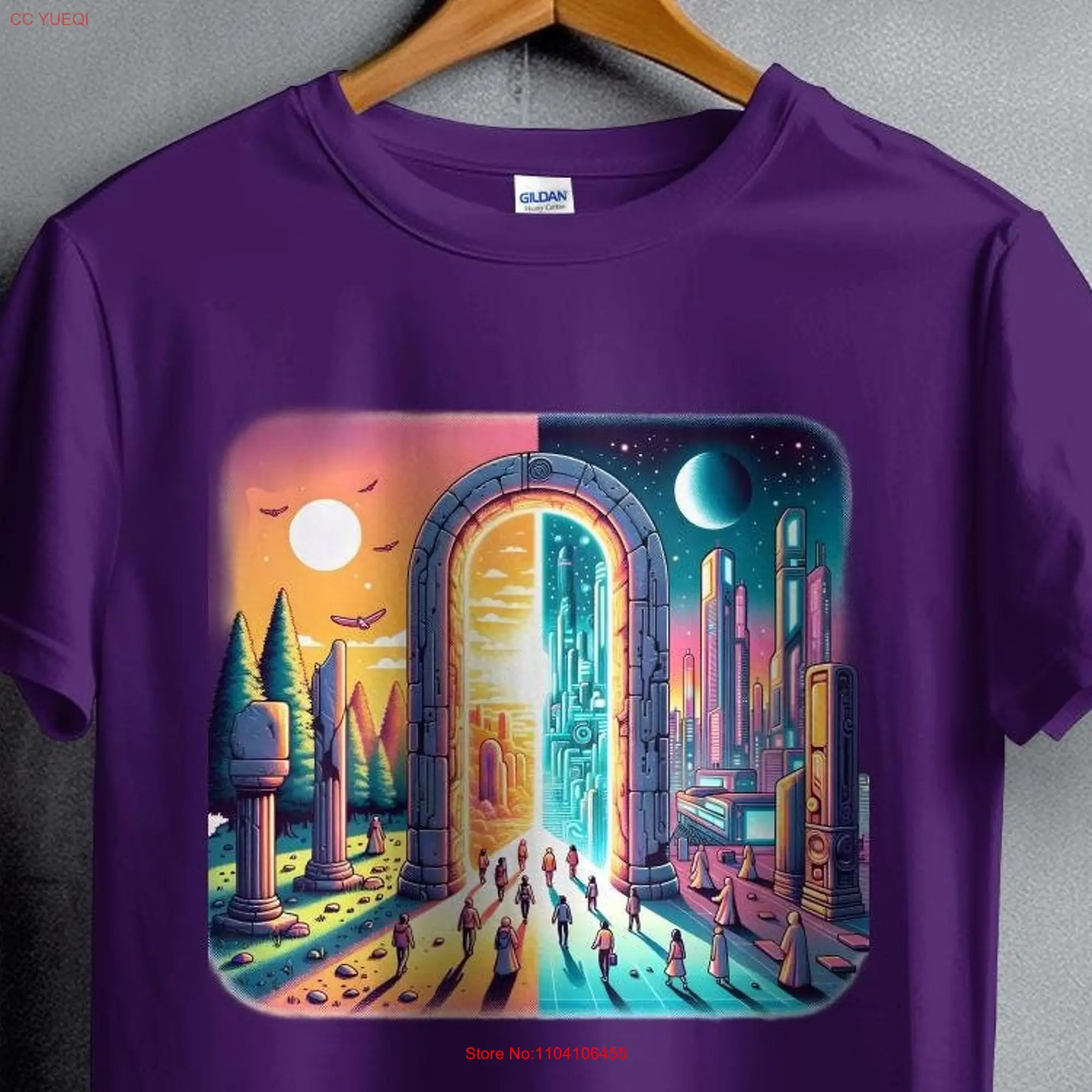 M C Escher Surreal Morphing geometric T Shirt long or short sleeves