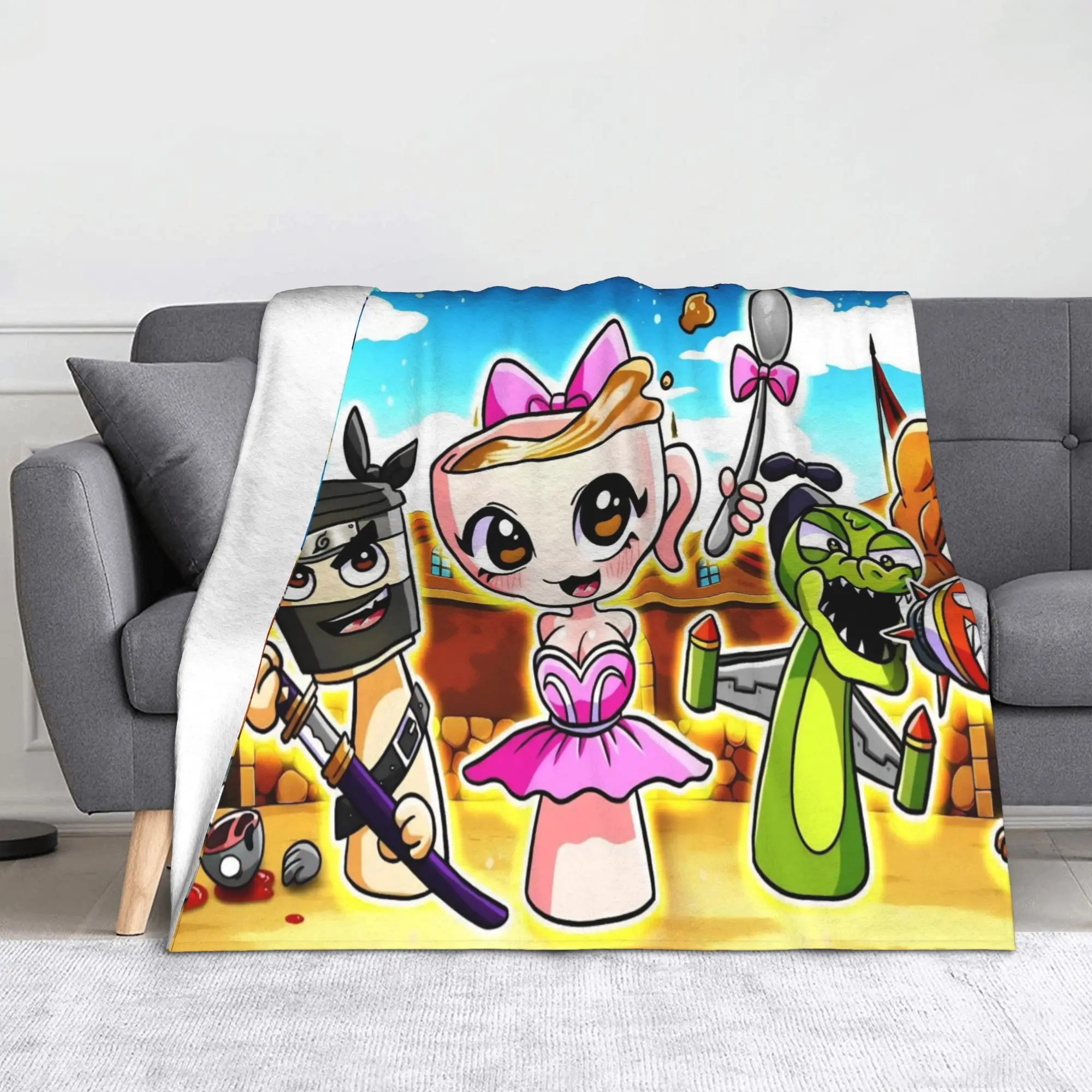 

Итальянское плюшевое одеяло с рисунком мозга Tralalero Tralala, креативные пледы для дома, покрывало 200x150 см