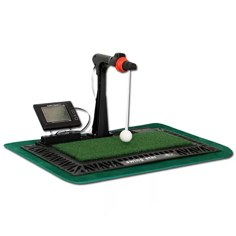 

Indoor Digital Swing Practice Golf Swing Exerciser Trainer with English Panel Digital Screen & Auxiliary Voice Elite