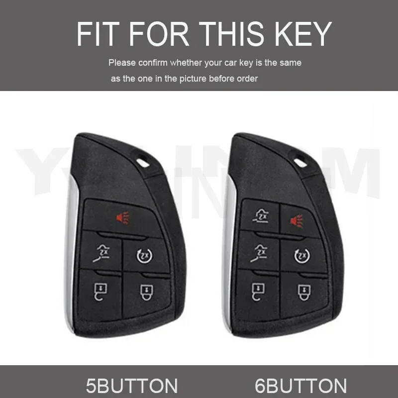 Car Key Case Cover 5 6 Buttons For Buick Envision For Chevrolet Silverado Suburban Tahoe Sierra 1500 Yukon Fob Shell Holder Bag