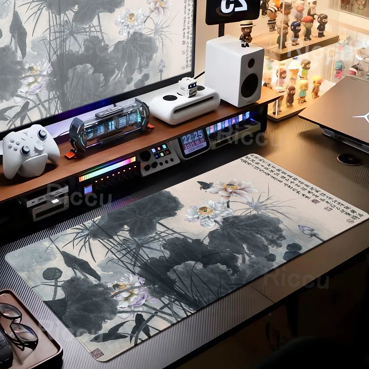 Ink Painting Landscape Mouse Pad Gaming Mousepad XXL Lotus Mouse Mat Office Natural Rubber Soft Mice Pads Desk Accessories Rug