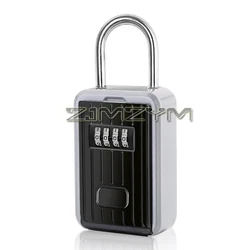 Large Capacity Password Key Box Portable Hook Type Key Safe Deposit Box Smart Outdoor Key Safe Lock Box with Waterproof Cover