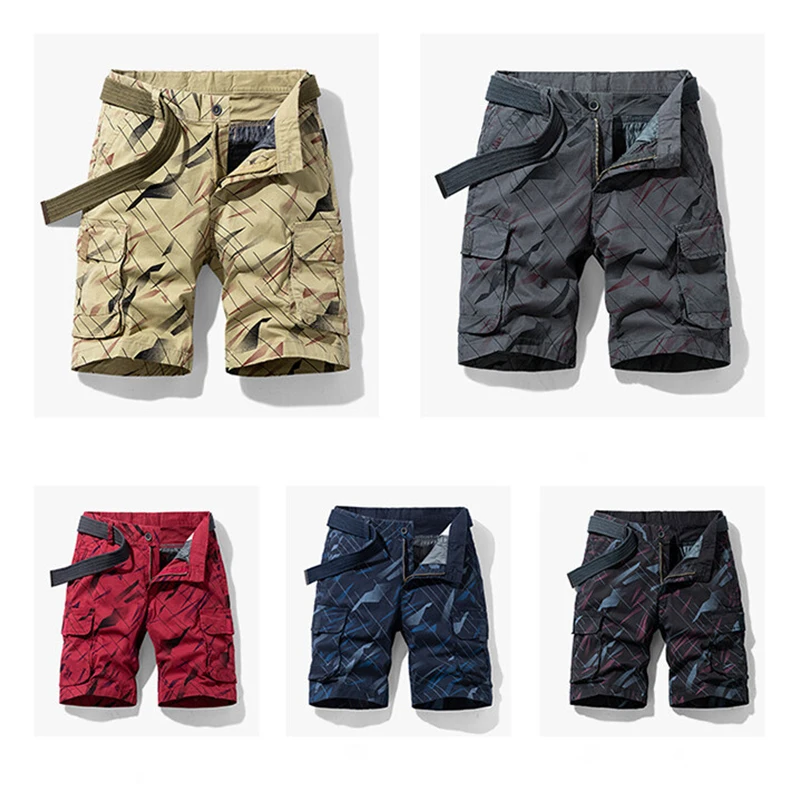 Summer Mens Cargo Shorts Men Fashion Casual Cotton Classic Brand Clothing Outdoor Military Large Size Joggers Shorts Male Hot 38