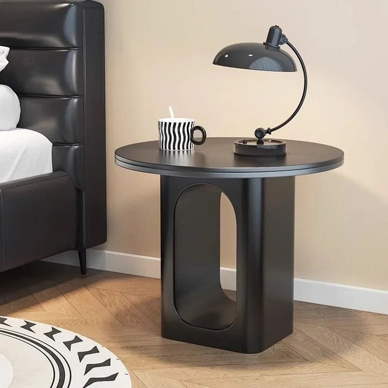 DSA Bedroom Household Simple and Minimalist Bedside Cabinet Replacement Light Luxury Side Table Shelf Square Edge Small