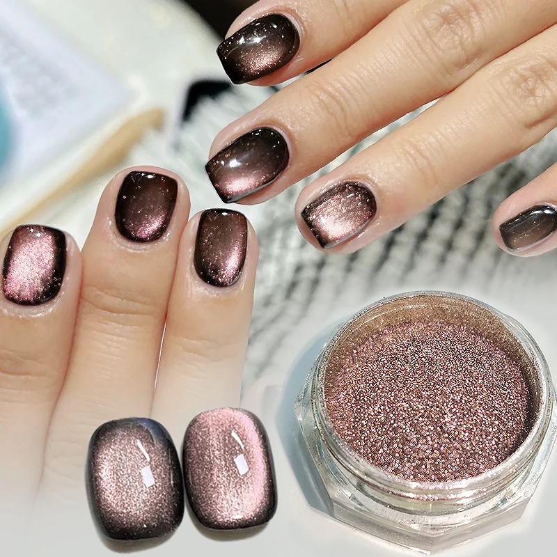 Glitter Cat Magnet Nail Powder xNail Shinning Chameleon  Effect Chrome Pigment Dust UV Gel Polish Nail Art Decorations