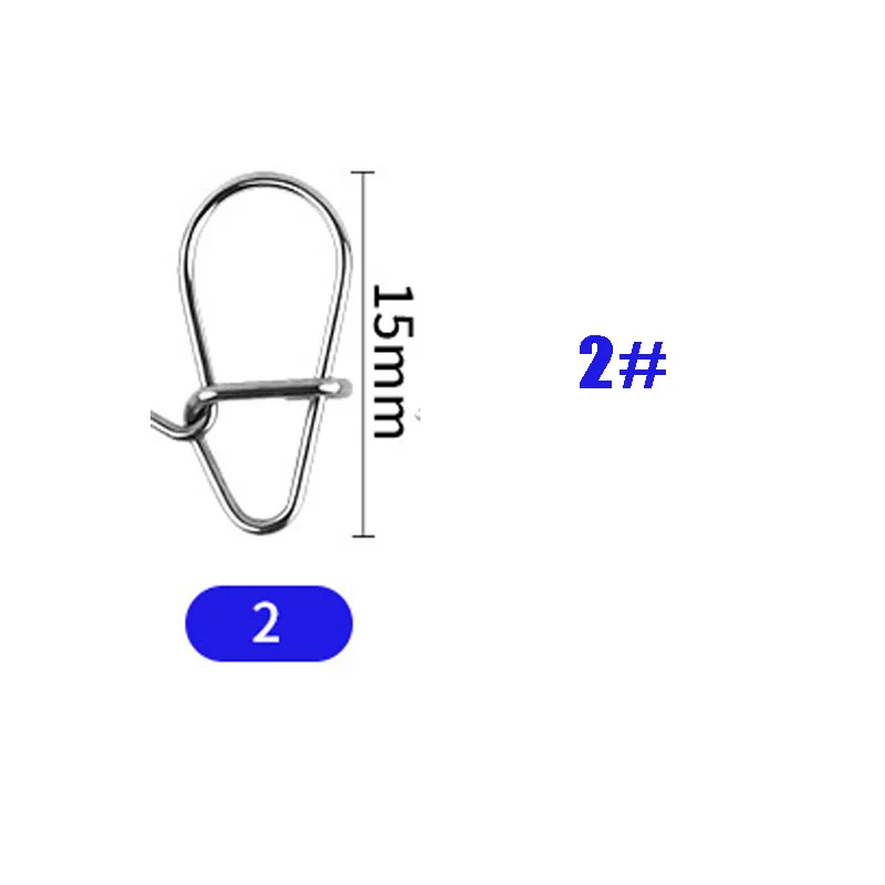 50 Stück-100 Stück 00 # -3 # Angeln Schöne Haken Snap Pin 304 Edelstahl Angeln Barrel Wirbel Köder Stecker Zubehör Pesca