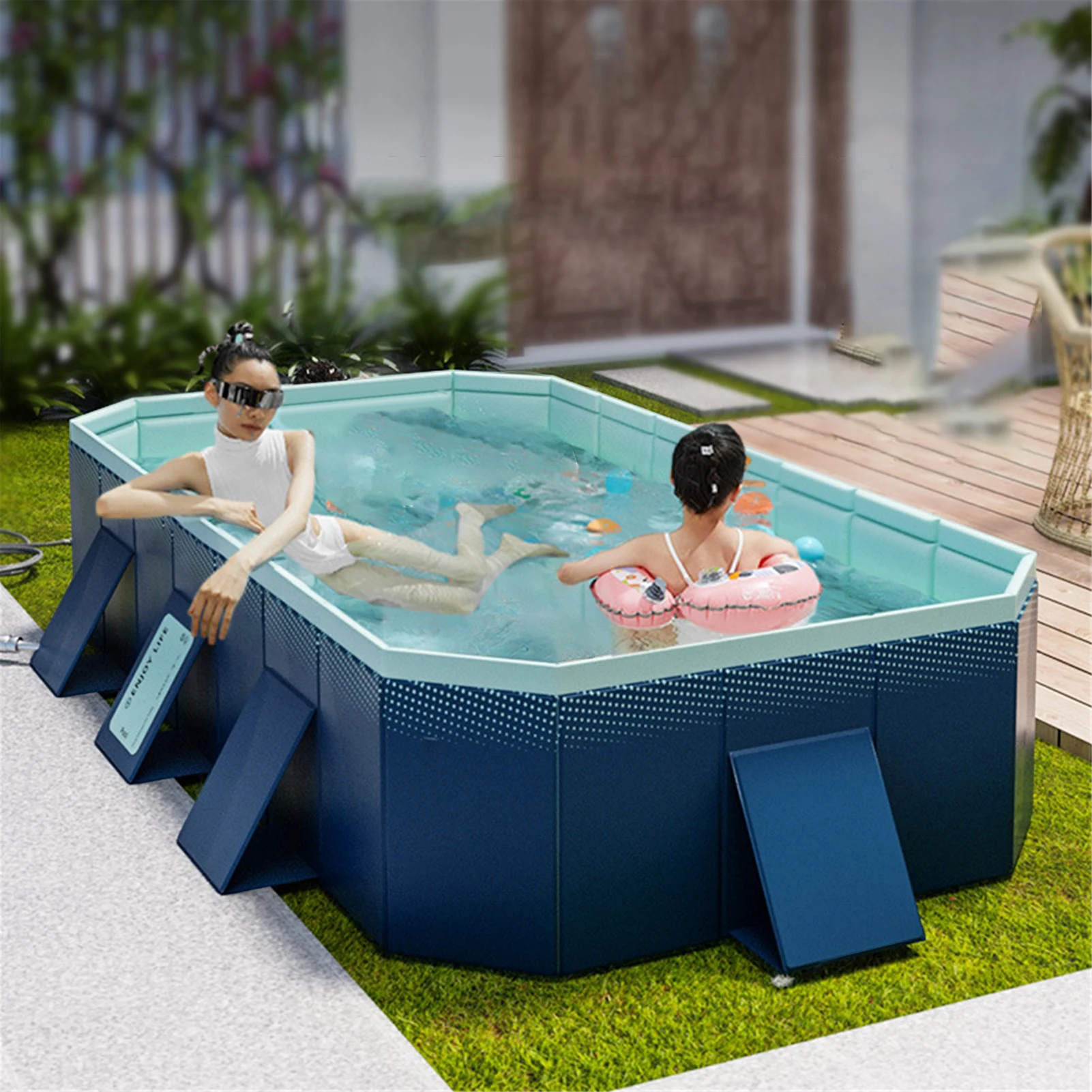 Large Swimming Pool Inflatable Pool Swim Bathtub Kids Children Garden Outdoor Above Ground Swimming Pool For The Whole Family