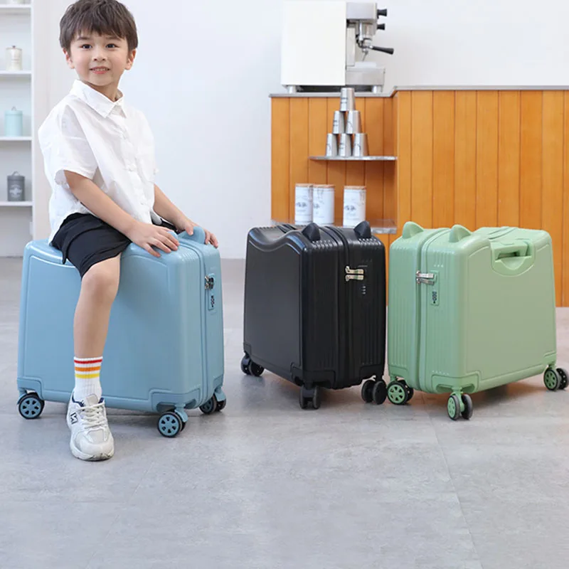 Kinderkoffer Meisje 18-Inch Klein Draagbaar Schattig Wachtwoord Maletas Viaje Mannen Kunnen Bagage Maletas Universeel Wiel Monteren